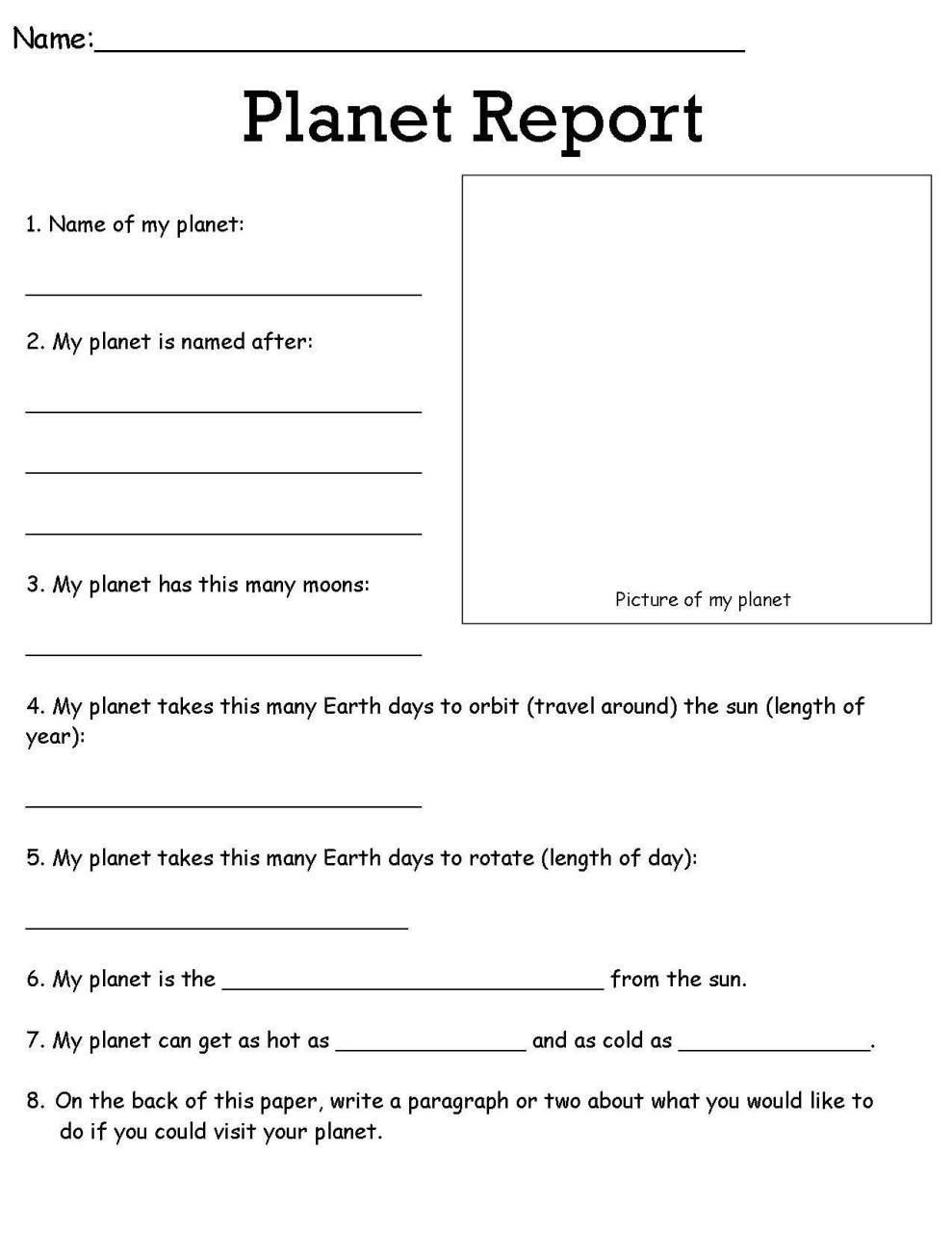 Printable Science Worksheets For Grade 7