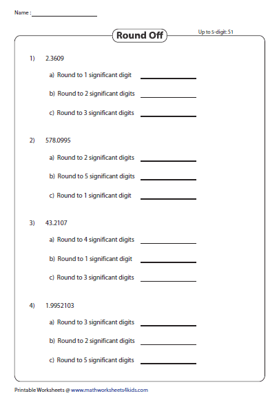 Calculations Using Significant Figures Worksheet Answer Key
