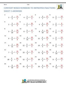 Adding Fractions Worksheets With Answers Pdf worksSheet list