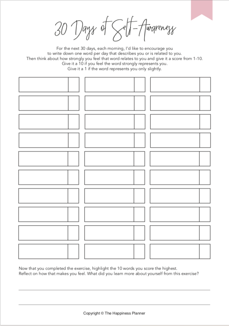 Free Printable Self Esteem Worksheets For Adults Pdf