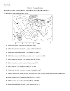 Topographic Map Worksheet Answer Key —