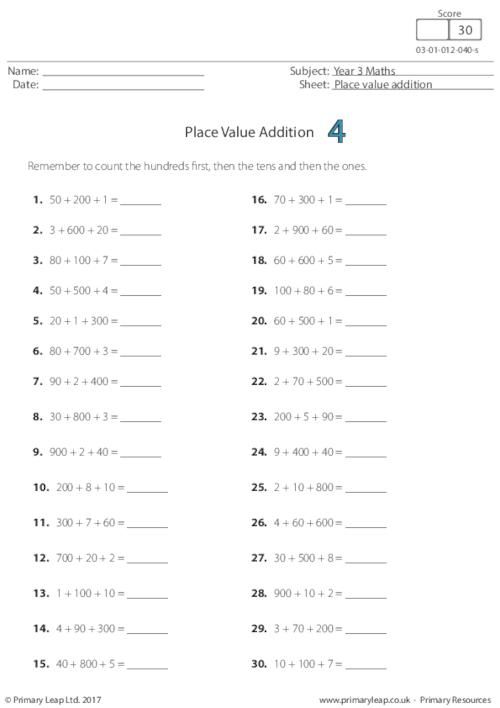 Year 4 Maths Worksheets Free Printable Uk