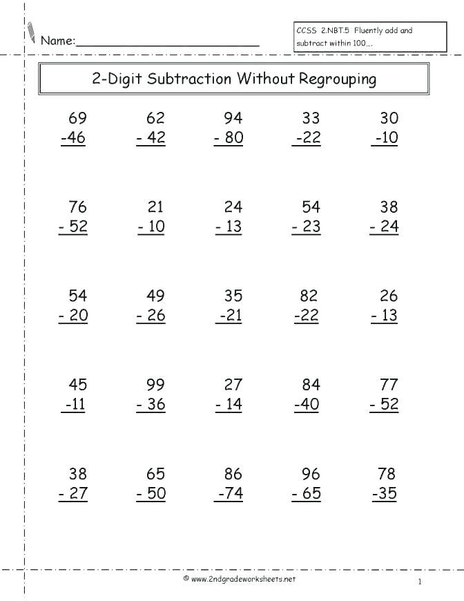 Subtraction With Regrouping Worksheets Free Printable