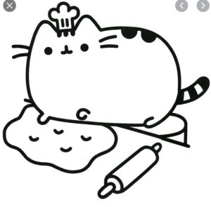 Another coloring page in 2020 Pusheen coloring pages, Cat coloring
