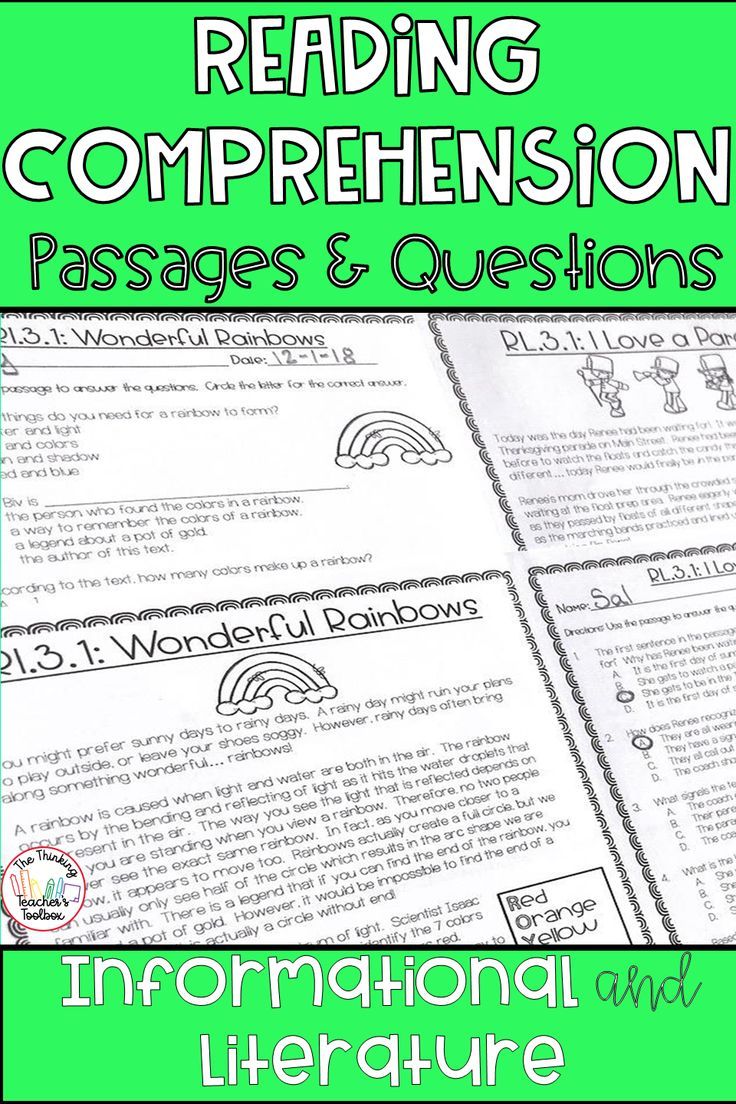 Reading Comprehension Worksheets 3Rd Grade Common Core