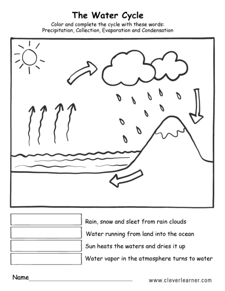 Water Cycle Worksheet 5th Grade Pdf