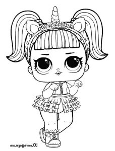 unicorn lol surprise doll coloring page lol surprise doll free