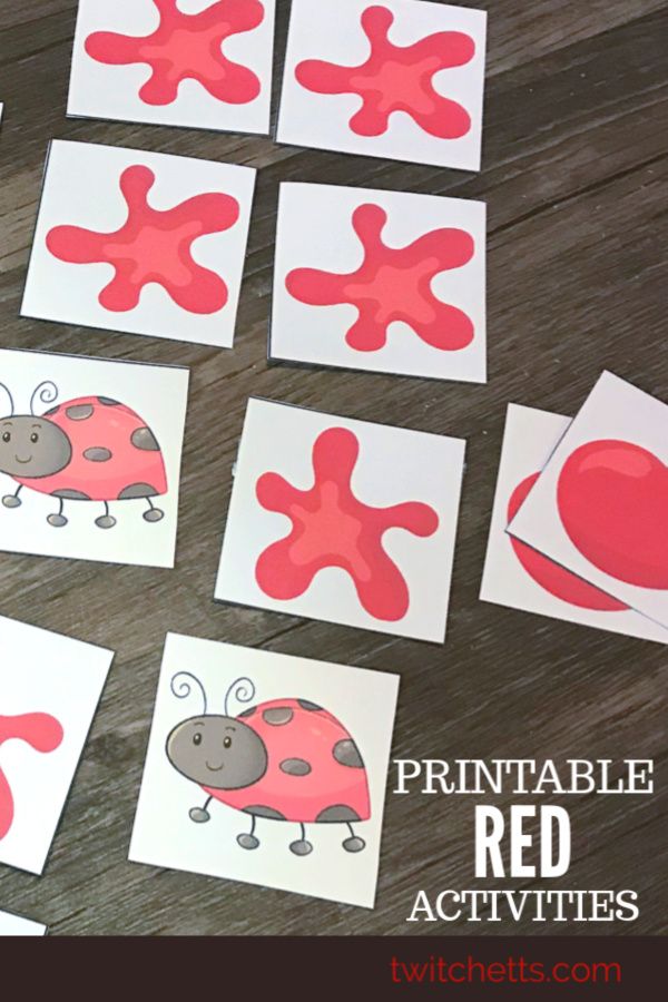 Color Red Worksheets For Toddlers