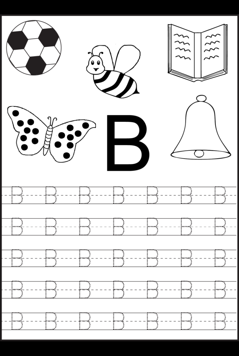 Letter B Tracing Worksheets Free
