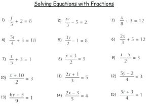 22 Grade 8 Algebra Worksheets with Answers Algebraic Equations