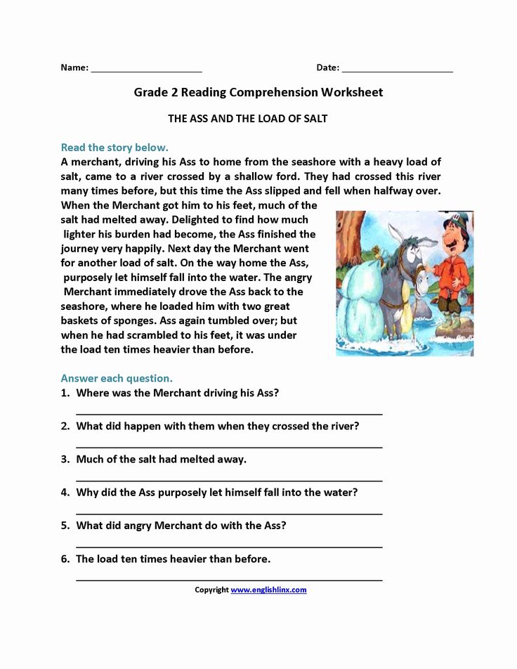 Reading Worksheets For 4Th Grade Students