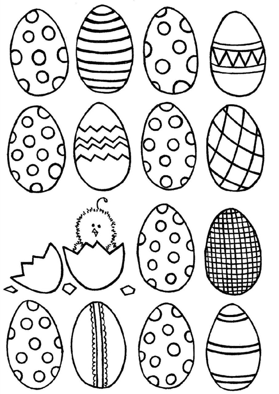 Easter Egg Coloring Pages Blank