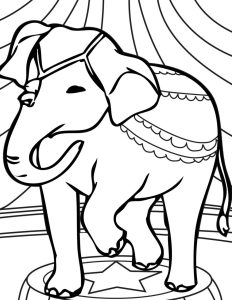 transmissionpress Circus Elephant Coloring Pages
