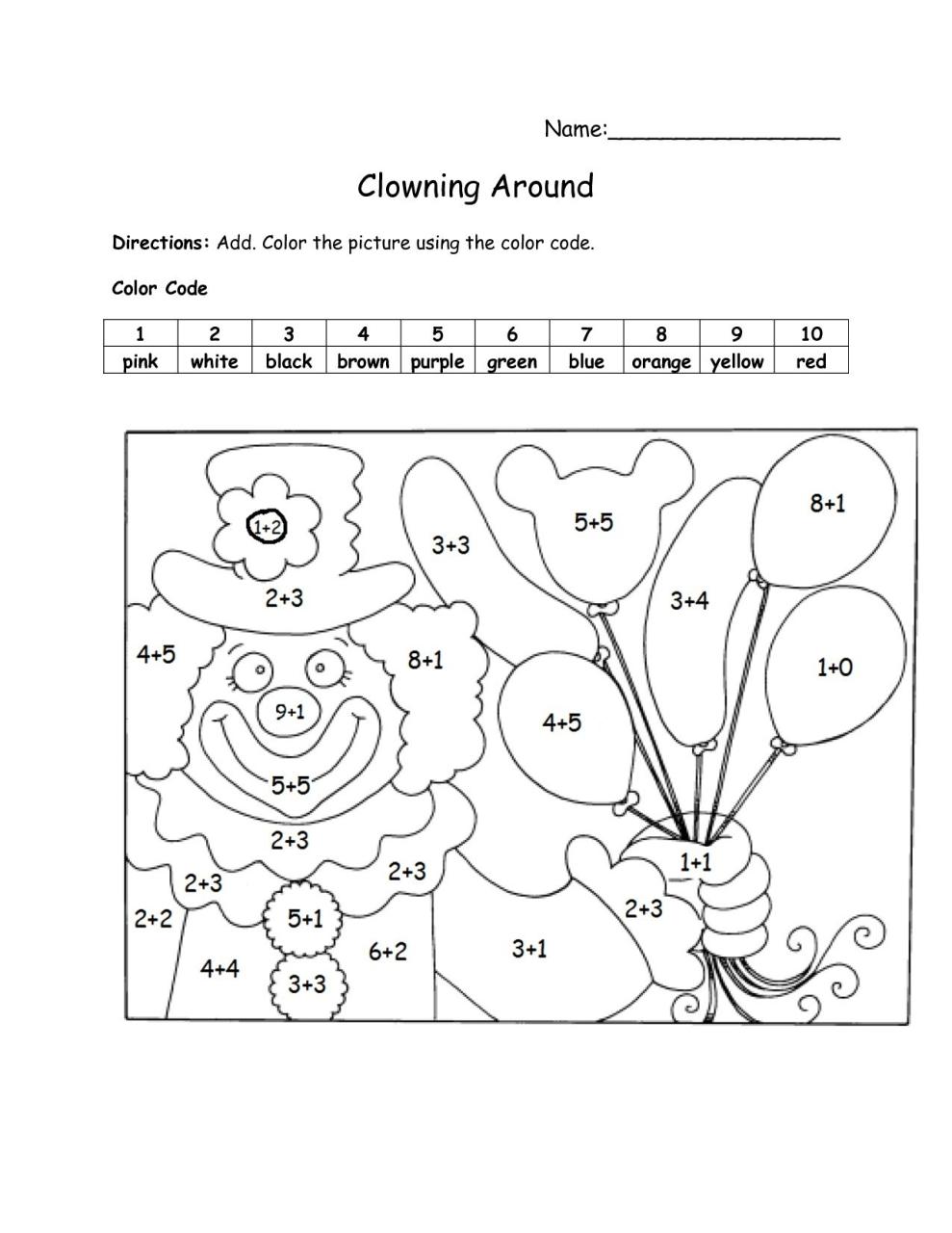 Free Printable Math Coloring Worksheets For 2Nd Grade