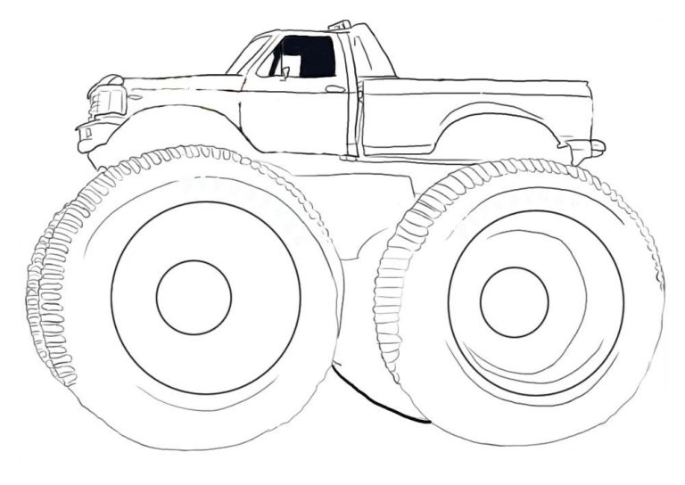 Monster Truck Coloring Page Printable