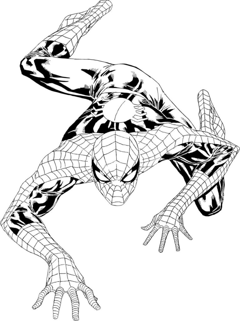 Spiderman Color Pages To Print For Free