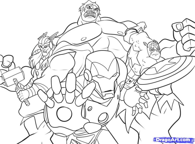 Avengers Coloring Pages Easy