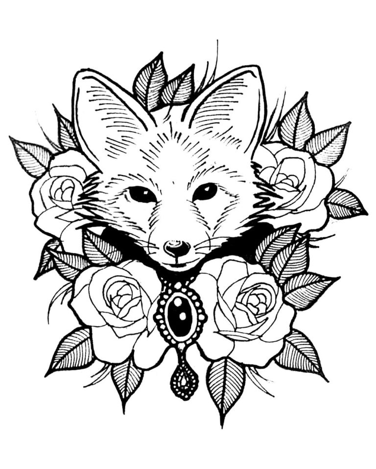 Fox Coloring Pages Printable Free