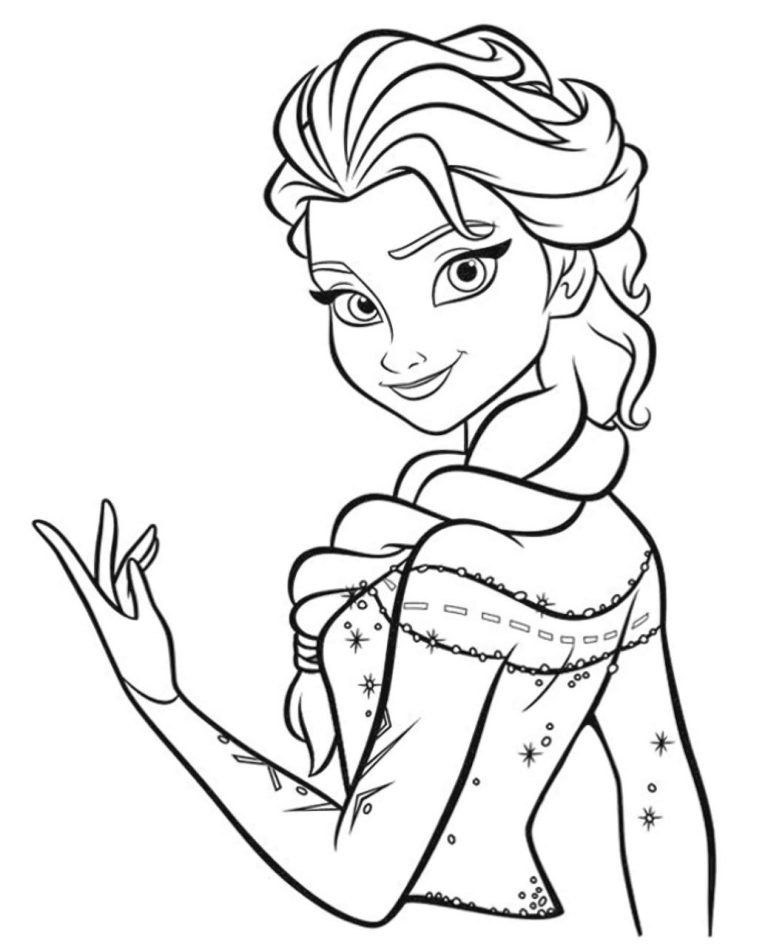Elsa Colouring Pages To Print