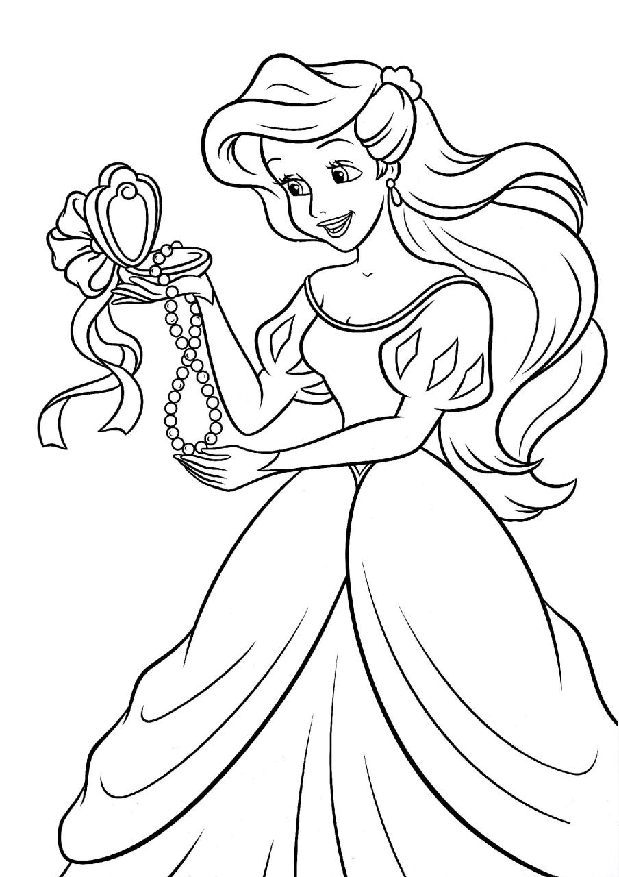 Disney Princess Ariel The Little Mermaid Coloring Pages Print Color Craft