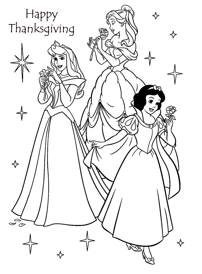 Thanksgiving Coloring Pages Disney