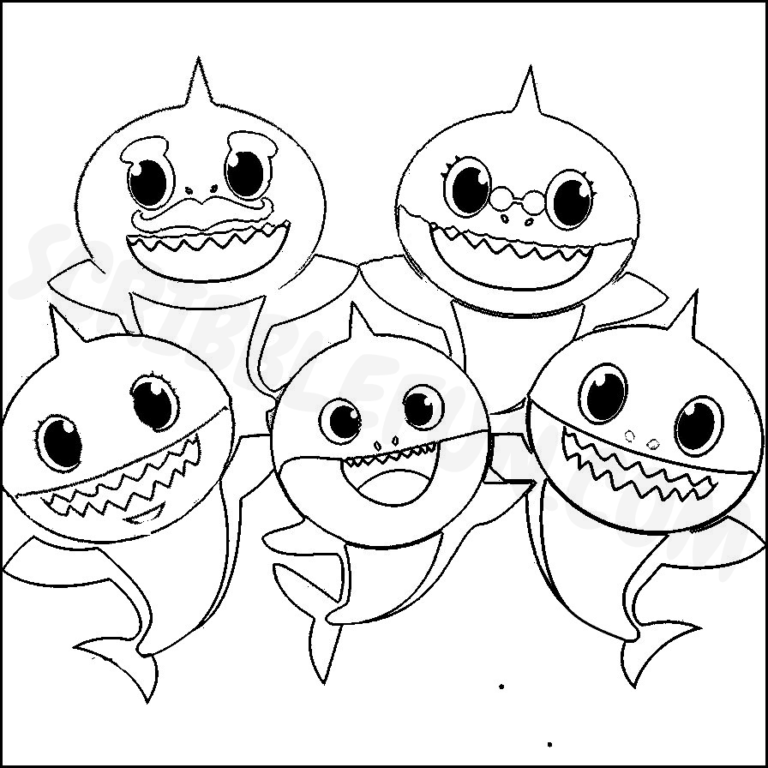 Baby Shark Coloring Pages Free