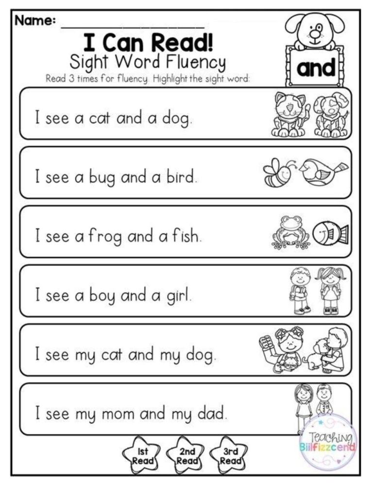 Free Printable Worksheets For First Grade Reading Comprehension