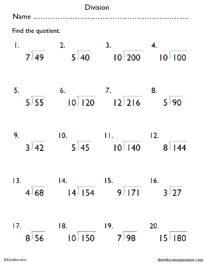 4 Grade Math Worksheets Free Printables