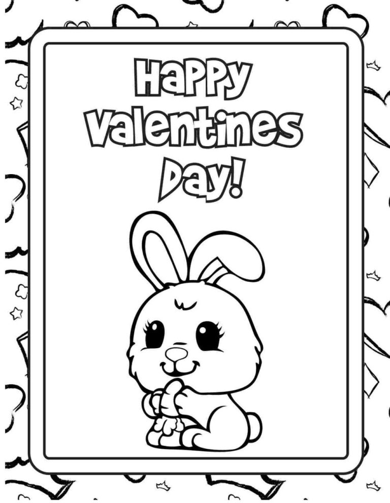 Valentines Coloring Pages Cards