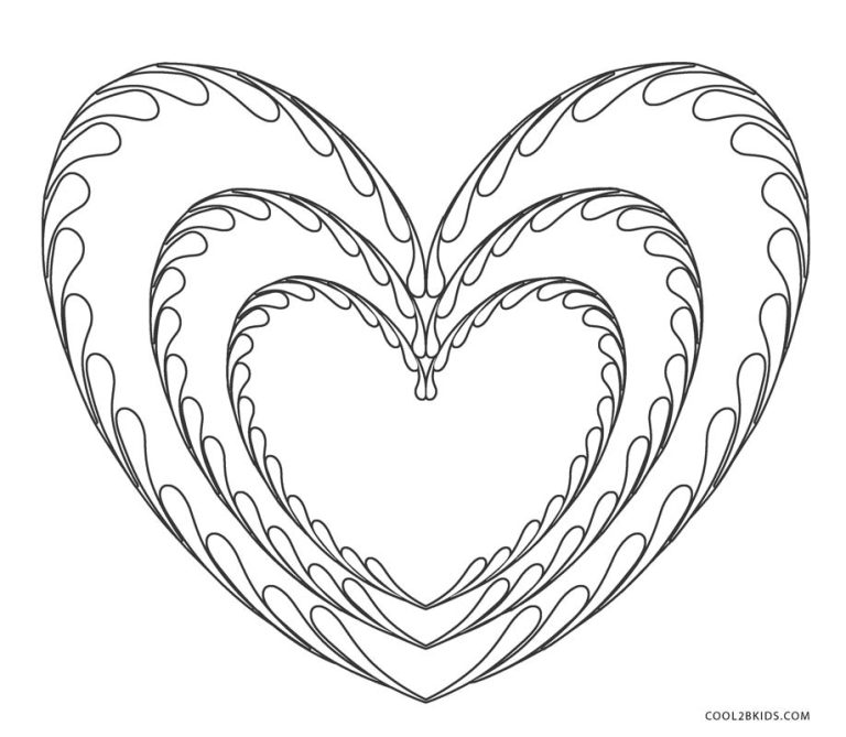 Heart Coloring Pages Free Printable