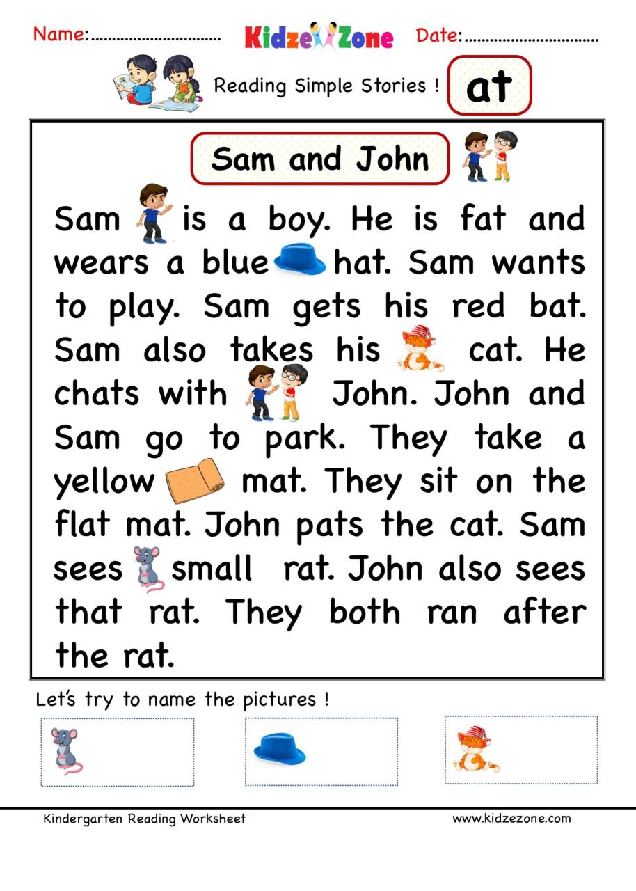 Worksheets For First Grade Reading