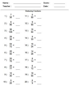 Math Fractions Worksheets 6th Grade Coloring Sheets