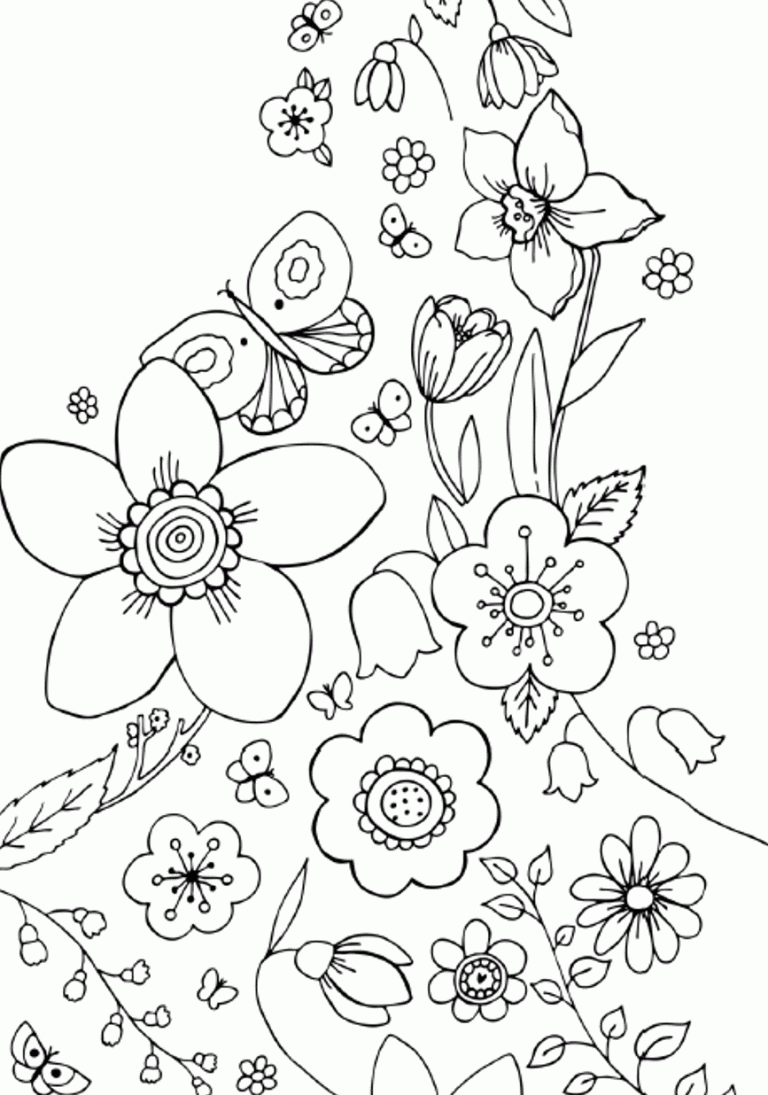 Flowers Coloring Pages For Toddlers