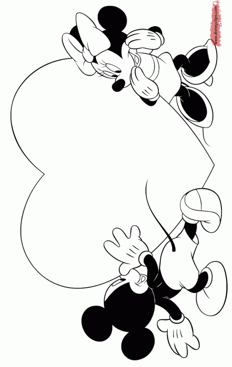 Valentines Coloring Pages Disney