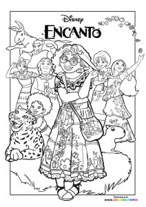Encanto Family Tree Coloring Pages , KUWAHI