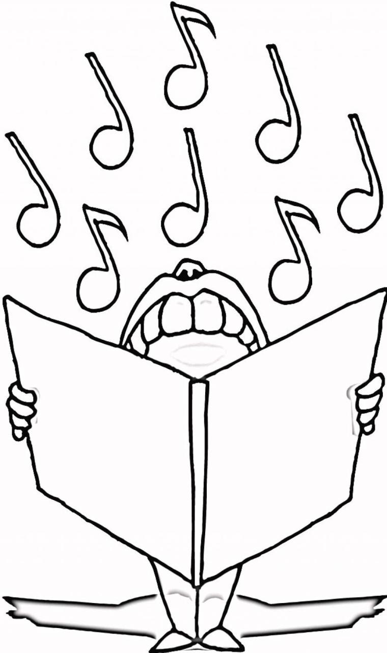 Music Sheet Coloring Page