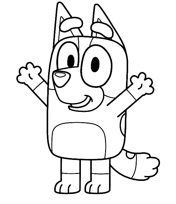 Bluey Coloring Pages Bingo