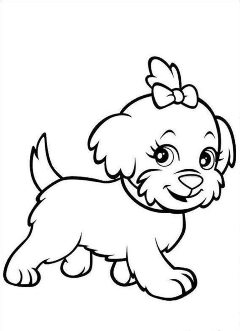 Puppy Coloring Page To Print