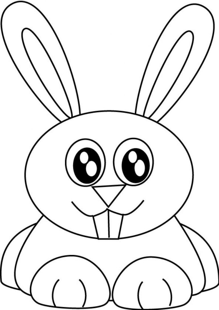 Bunny Coloring Page Cute
