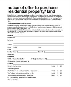 FREE 8+ Sample Real Estate Offer Forms in PDF Word