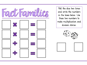 Multiplication & Division Fact Families Teaching Resources