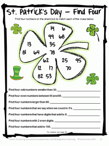 Fun Games 4 Learning St. Patrick's Day Math FREEBIES