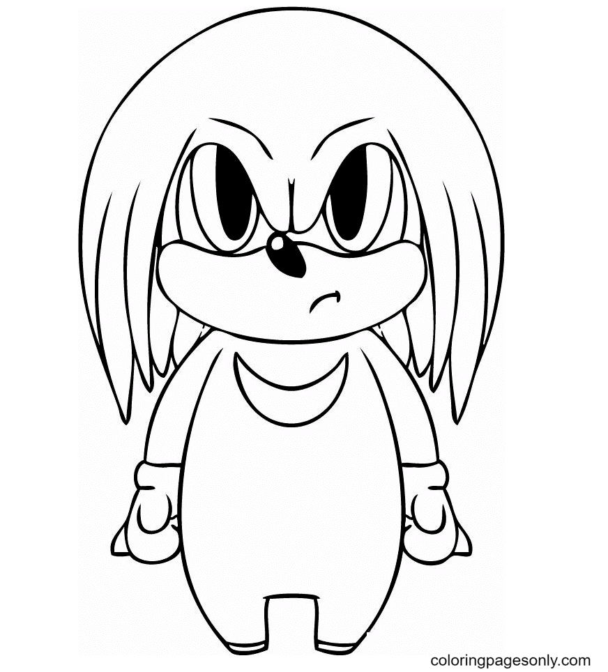 Sonic The Hedgehog Knuckles Coloring Pages Knuckles Coloring Pages