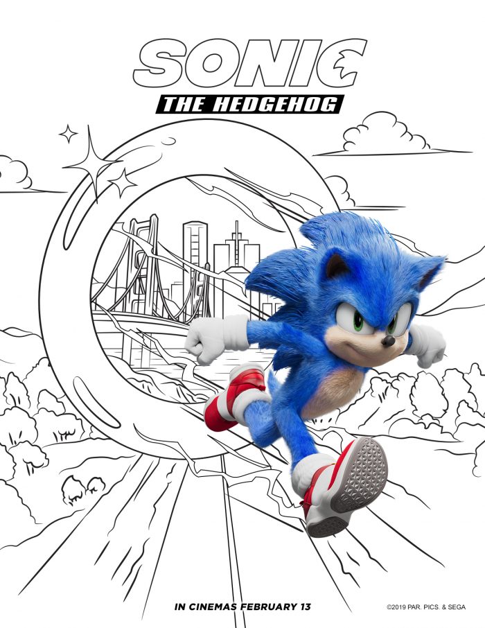 Sonic Coloring Pages Movie