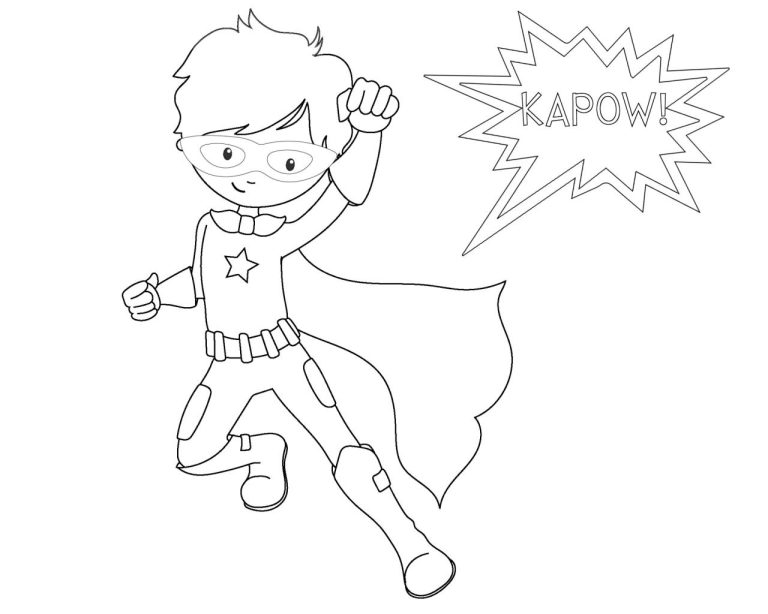 Superhero Coloring Pages For Toddlers