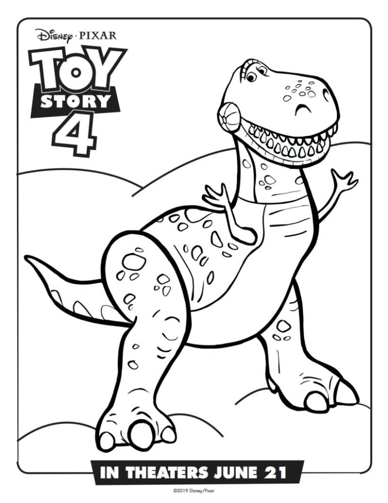 Toy Story Coloring Pages Rex