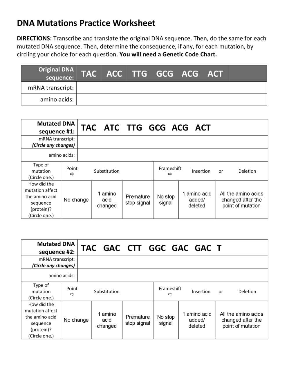 Genetics Of Sickle Cell Anemia Worksheet Answer Key