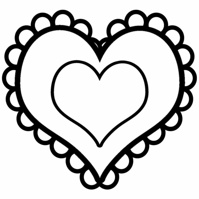 Valentine Coloring Pages Hearts