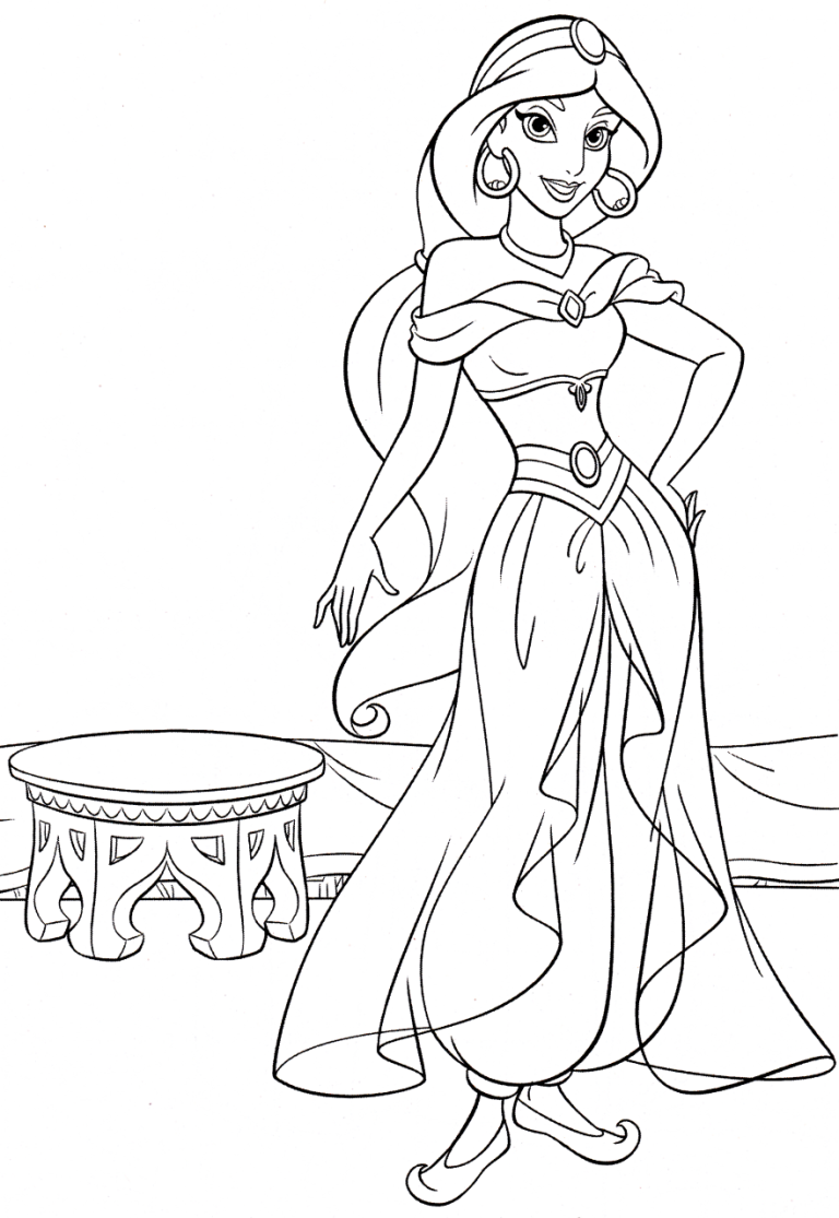 Coloring Pages Princess Jasmine