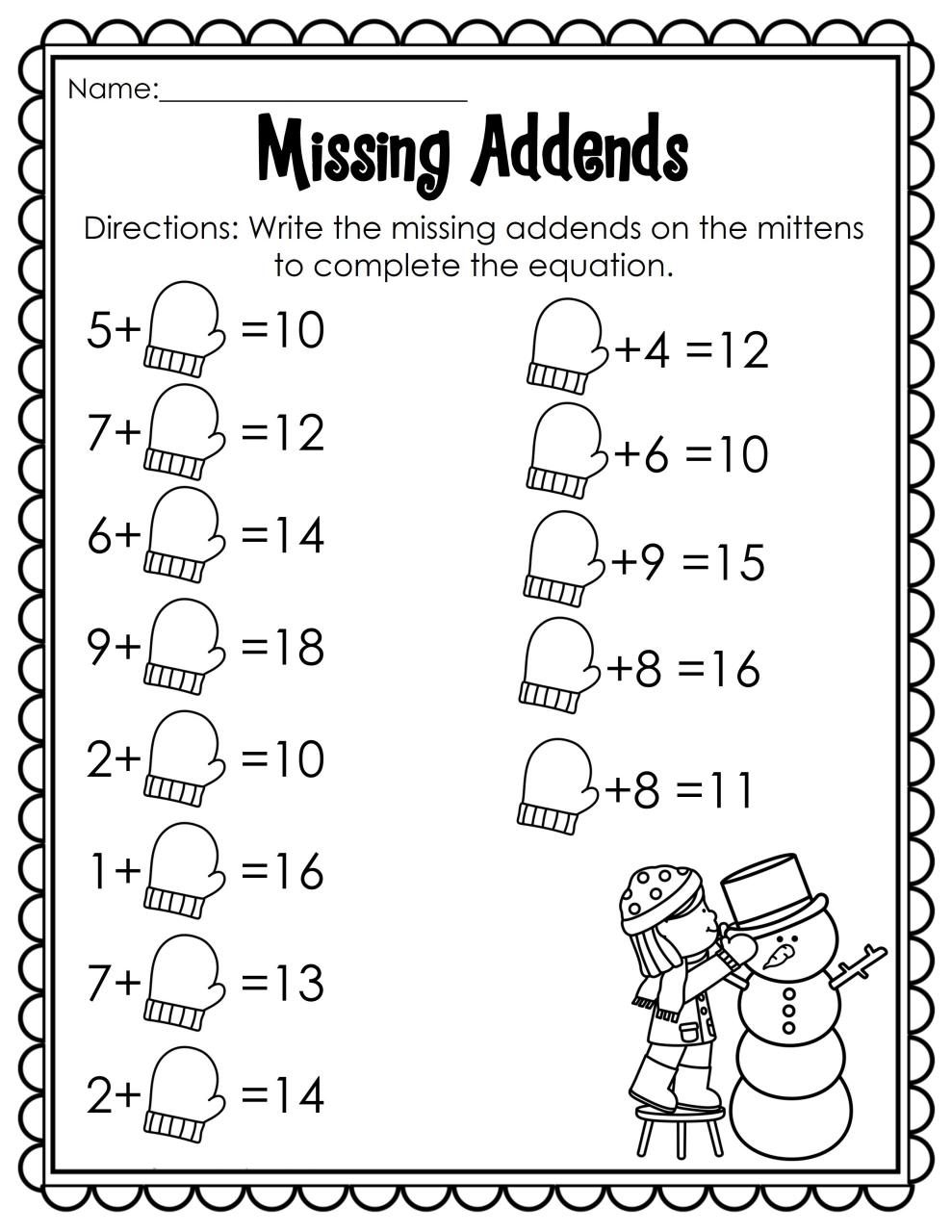Fun Math For Kindergarten Worksheets
